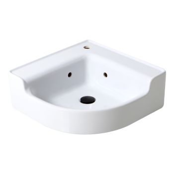 Lavabo d’angle rétro en céramique 50 cm – Industrialis