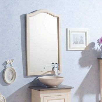 Miroir 50 cm en Acajou blanc veilli - Garriguo