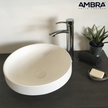 Vasque semi-encastrée 40 cm en Solid surface - Lucia