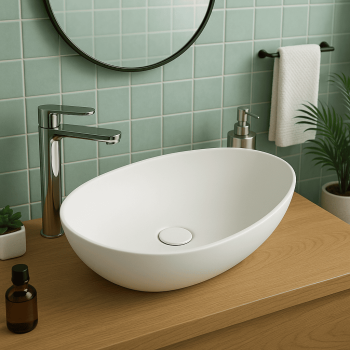 Vasque à poser design en Solid surface 60 cm - Volaé