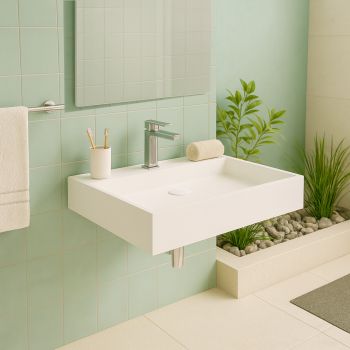 Vasque rectangulaire 60 cm en Solid surface - Novéa