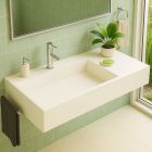 Vasque 90 cm suspendue ou à poser, en Solid surface - Fabiola