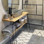 Galéo XXL Vasque et accessoires en pierre de rivière 