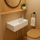 Ambra - Vasque 50 cm en Solid surface à poser ou à suspendre