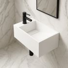 Lave-mains suspendu 50 cm en Solid surface - Rhéa G