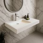 Vasque 80 cm suspendue ou à poser, en Solid surface - Passoa