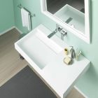 Vasque 90 cm suspendue ou à poser, en Solid surface - Fabiola II