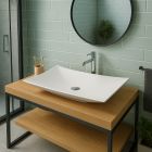 Vasque à poser design en Solid surface 62 cm - Leaf