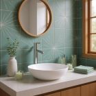 Vasque à poser ronde 40 cm en Solid surface - Boléa