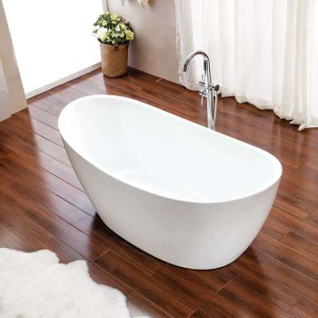 Baignoire ilot ovale en acrylique 150 cm - Maya