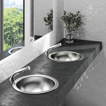vasque cuve en inox gris