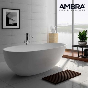 Baignoire îlot 170 cm en solid Surface - Garantie 10 ans