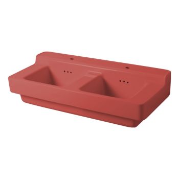 Lavabo double rétro en céramique 110 cm – Industrialis