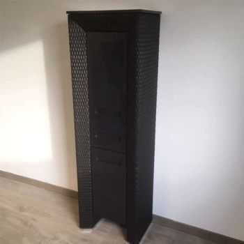 Colonne Charleston Noir Cendre - 170 cm