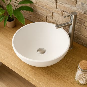 Vasque 50 cm en solid surface à la finition mate