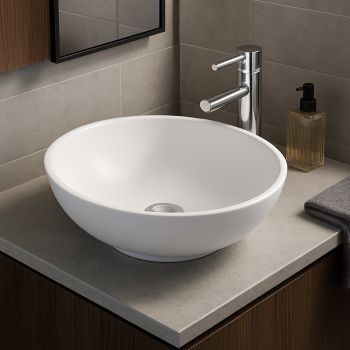 Vasque à poser ronde 38 cm en Solid surface  - Coppa