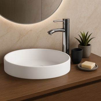 Vasque semi-encastrée 40 cm en Solid surface - Lucia