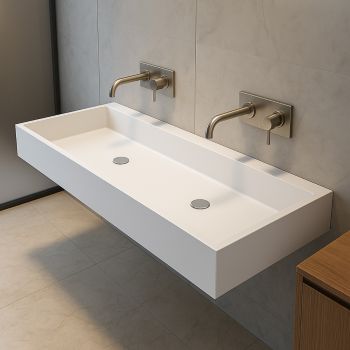 Vasque suspendue de 120 cm en Solid surface - Samoa II