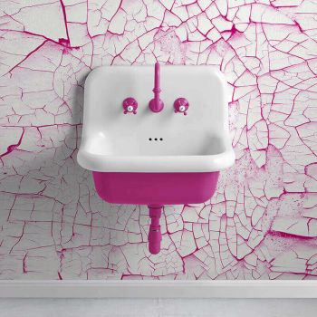 Lavabo en céramique émaillée 60 cm - True Colors - Fushia