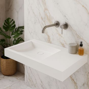 Vasque 80 cm à suspendre en Solid surface - Passoa II