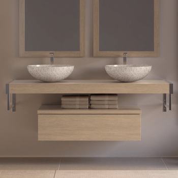 Plan 150 cm en bois aspect lamellé collé recoupable + fixation