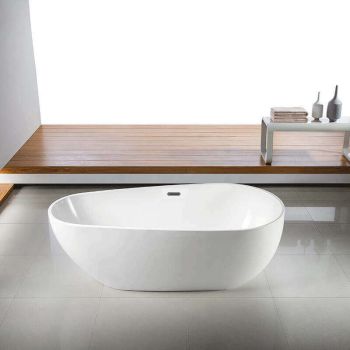 Baignoire ilot ovale en acrylique 170 cm - Serena