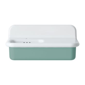 Lavabo rétro asymétrique en céramique 80 cm - True Colors Lite