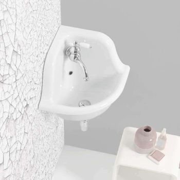 Lavabo en céramique émaillée 42 cm - Blanc