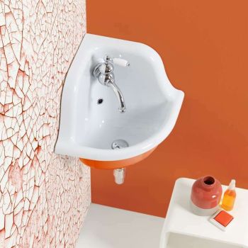 Lavabo en céramique émaillée 42 cm - Orange