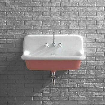 Lavabo école en céramique True Colors 90 cm - Rose