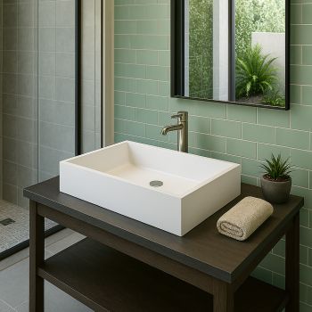 Vasque rectangulaire 50 cm en Solid surface - Soho