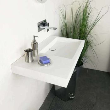 Vasque suspendue Passoa II D en solid surface