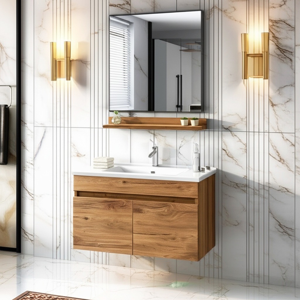 Meuble bois salle de bains